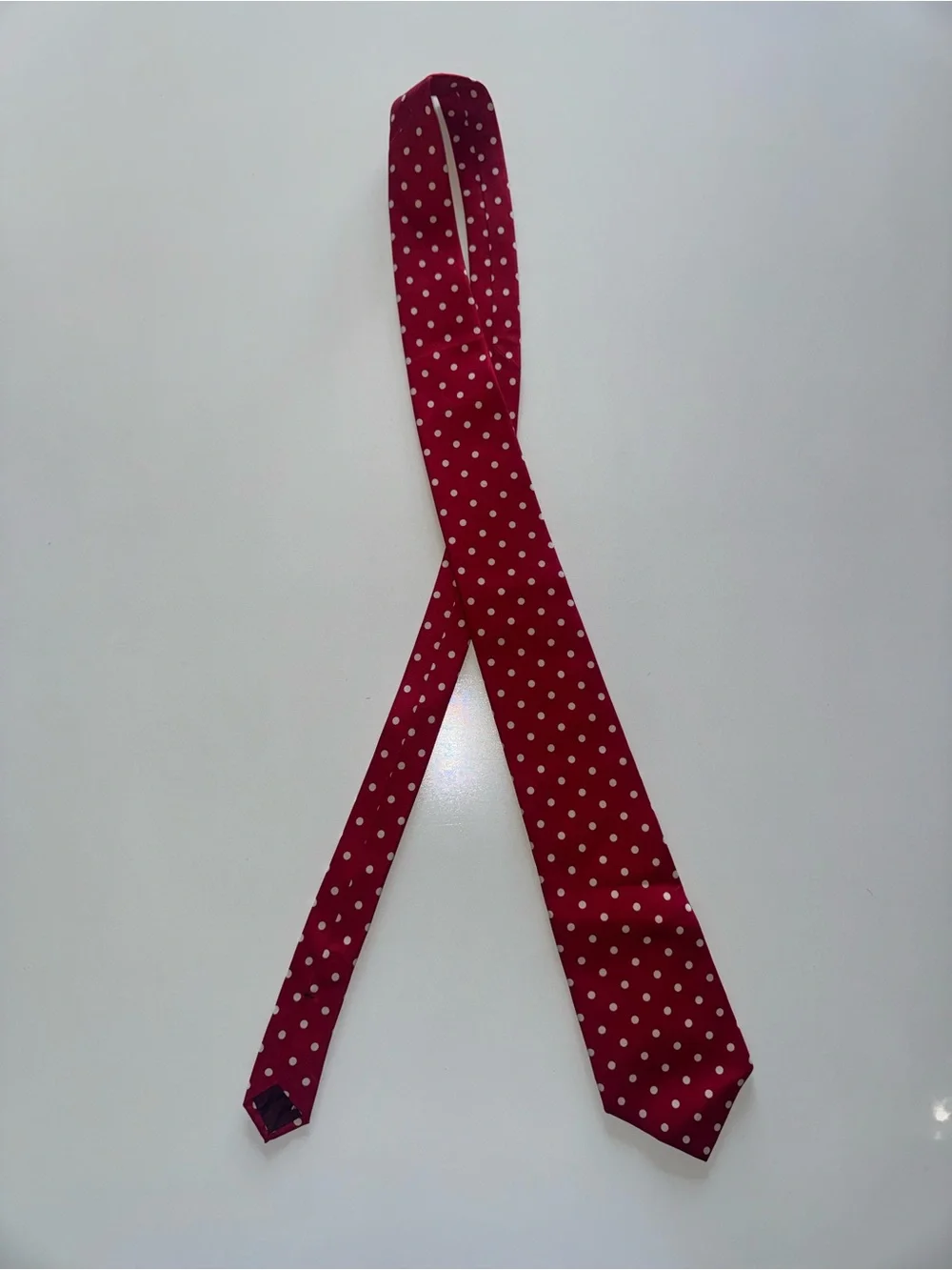 Vintage Burberry’s of London Red Polka Dot Necktie Equestrian Knight Logo